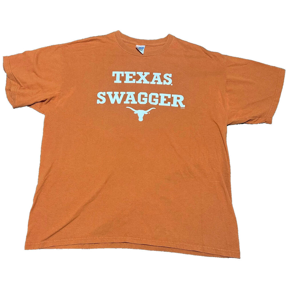 Texas Longhorns T Shirt Men XL Gildan Swagger Short Sleeve Orange UT